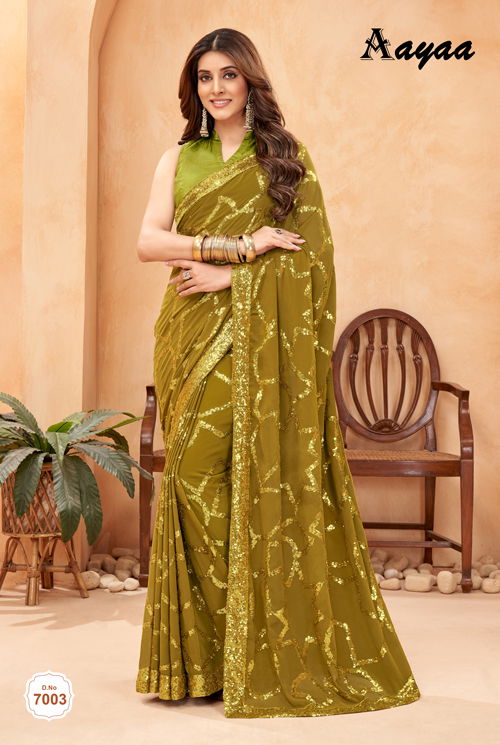 Aayaa Aaradhna Vol 7 Party Wear Sarees Catalog